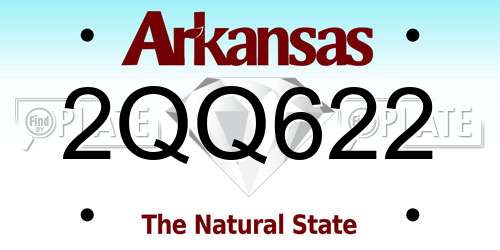 2QQ622 Arkansas License Plate