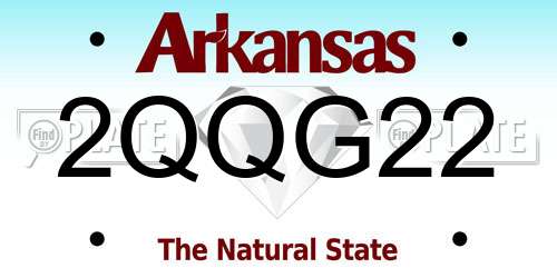 2QQG22 Arkansas License Plate