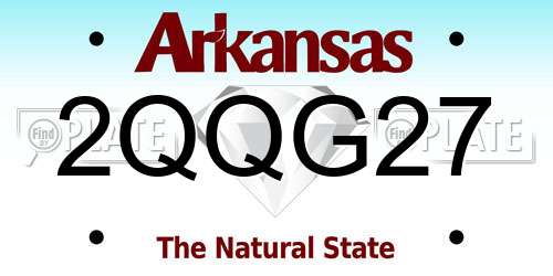2QQG27 Arkansas License Plate