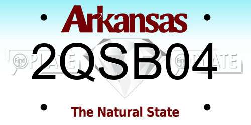 2QSB04 Arkansas License Plate