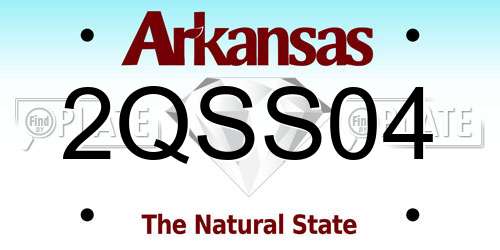 2QSS04 Arkansas License Plate