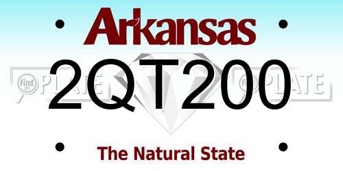 2QT200 Arkansas License Plate