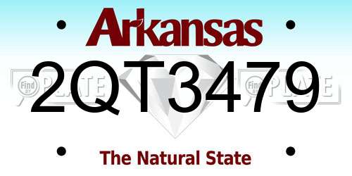 2QT3479 Arkansas License Plate