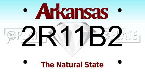 2R11B2 Arkansas License Plate