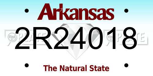 2R24018 Arkansas License Plate