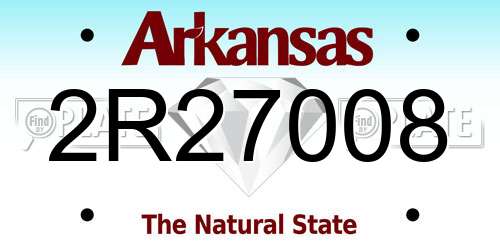 2R27008 Arkansas License Plate
