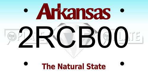 2RCB00 Arkansas License Plate