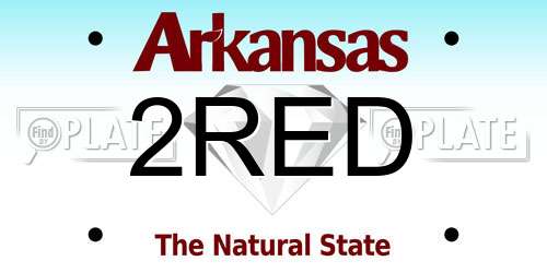 2RED Arkansas License Plate