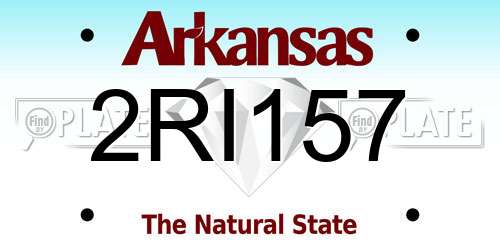 2RI157 Arkansas License Plate