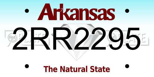 2RR2295 Arkansas License Plate