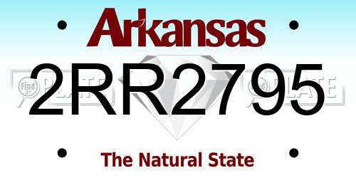 2RR2795 Arkansas License Plate