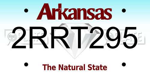 2RRT295 Arkansas License Plate