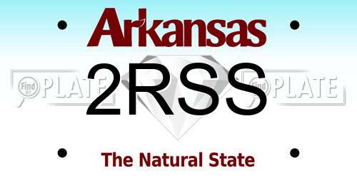2RSS Arkansas License Plate