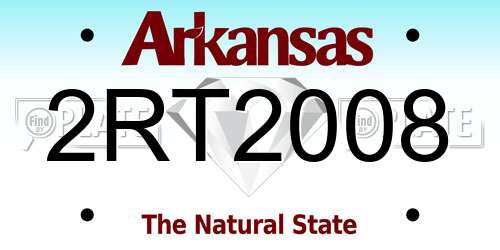2RT2008 Arkansas License Plate