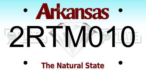 2RTM010 Arkansas License Plate