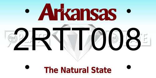2RTT008 Arkansas License Plate