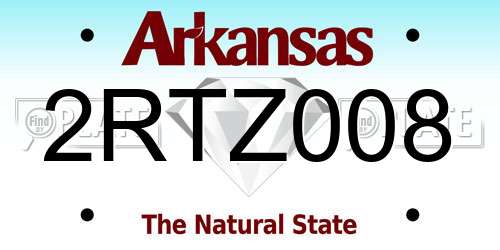 2RTZ008 Arkansas License Plate