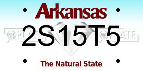 2S15T5 Arkansas License Plate