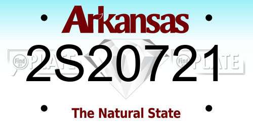2S20721 Arkansas License Plate
