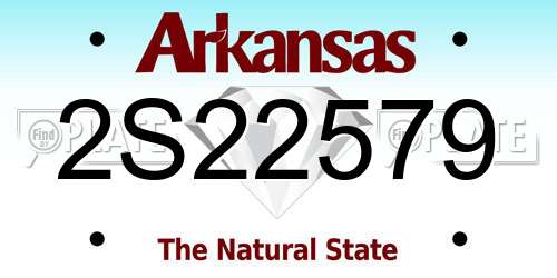 2S22579 Arkansas License Plate