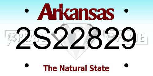 2S22829 Arkansas License Plate