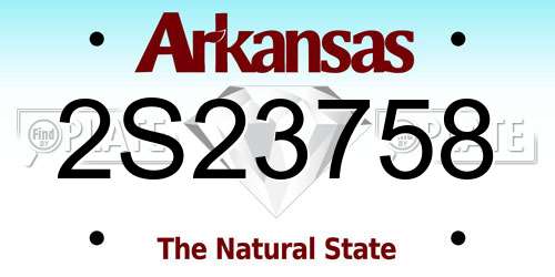2S23758 Arkansas License Plate