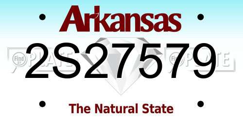 2S27579 Arkansas License Plate