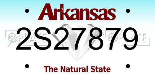2S27879 Arkansas License Plate