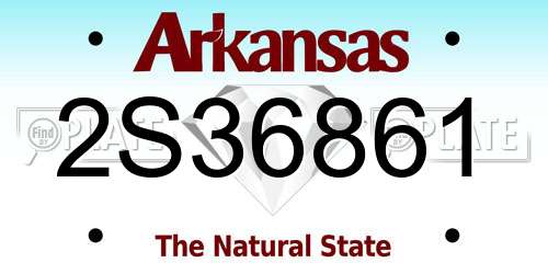 2S36861 Arkansas License Plate