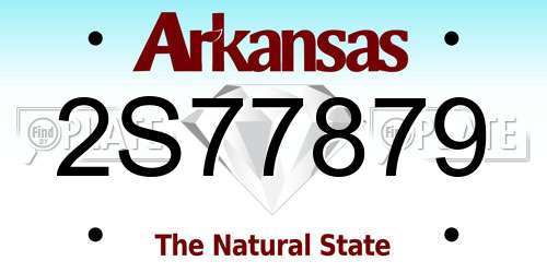 2S77879 Arkansas License Plate