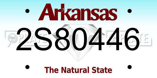 2S80446 Arkansas License Plate