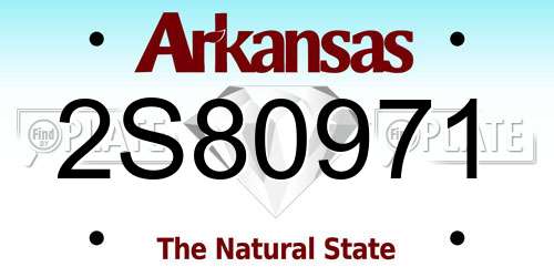 2S80971 Arkansas License Plate