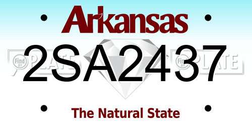 2SA2437 Arkansas License Plate