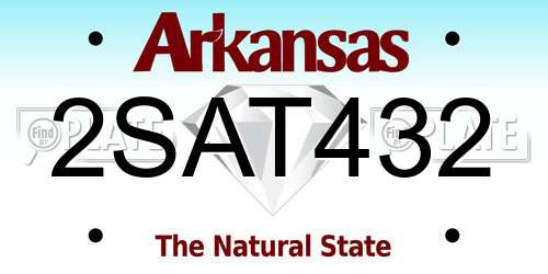 2SAT432 Arkansas License Plate
