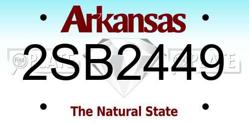 2SB2449 Arkansas License Plate