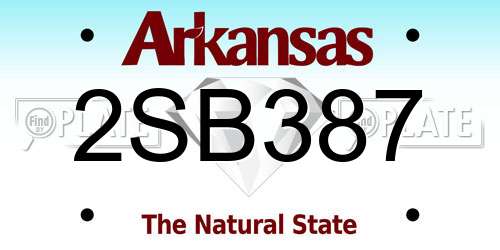 2SB387 Arkansas License Plate