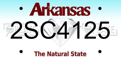 2SC4125 Arkansas License Plate