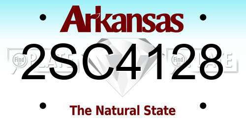 2SC4128 Arkansas License Plate