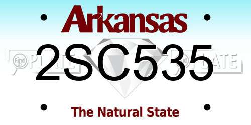2SC535 Arkansas License Plate
