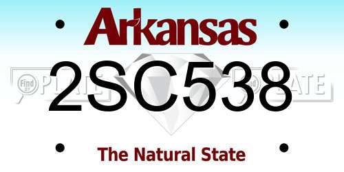 2SC538 Arkansas License Plate
