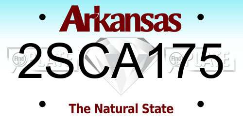 2SCA175 Arkansas License Plate