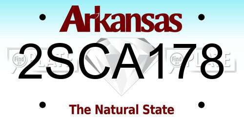 2SCA178 Arkansas License Plate
