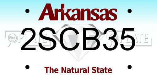 2SCB35 Arkansas License Plate