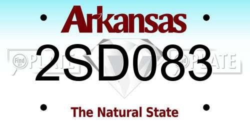 2SD083 Arkansas License Plate