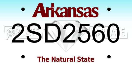 2SD2560 Arkansas License Plate