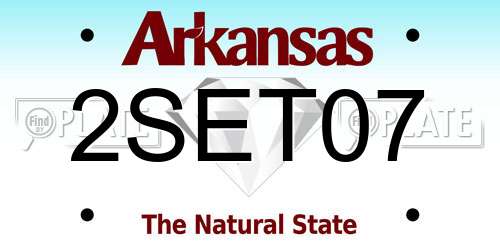 2SET07 Arkansas License Plate