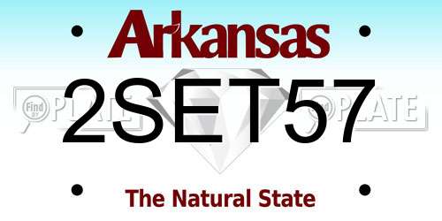 2SET57 Arkansas License Plate