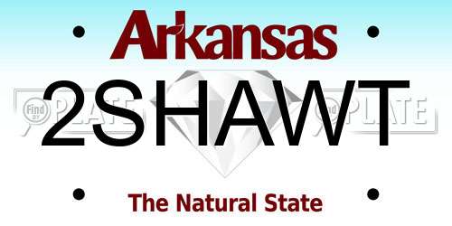 2SHAWT Arkansas License Plate