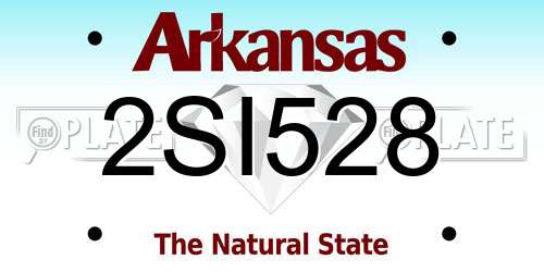 2SI528 Arkansas License Plate