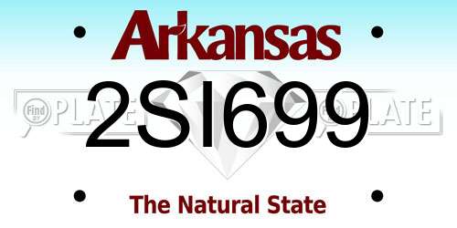 2SI699 Arkansas License Plate